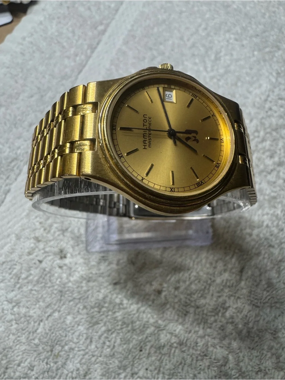#176 Hamilton Gold-Tone Men's Watch with Daters